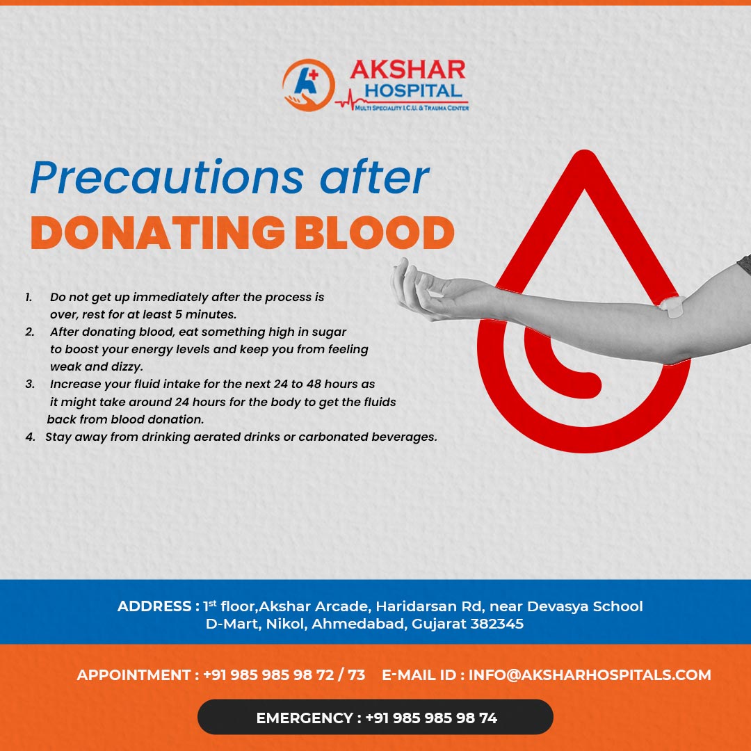 Precautions Following Blood Donation